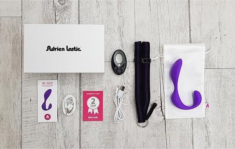 Adrien Lastic – Mr. Hook - Vibromasseur pour clitoris et point G avec télécommande – Paars-Erotiekvoordeel.nl