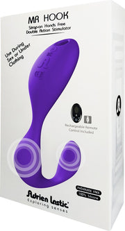 Adrien Lastic – Mr. Hook - Vibromasseur pour clitoris et point G avec télécommande – Paars-Erotiekvoordeel.nl