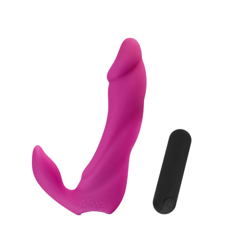 Alive - Bifun Pro Vibrator with Rechargeable Bullet - Pink-Erotiekvoordeel.nl