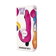Alive - Bifun Pro Vibrator with Rechargeable Bullet - Pink-Erotiekvoordeel.nl