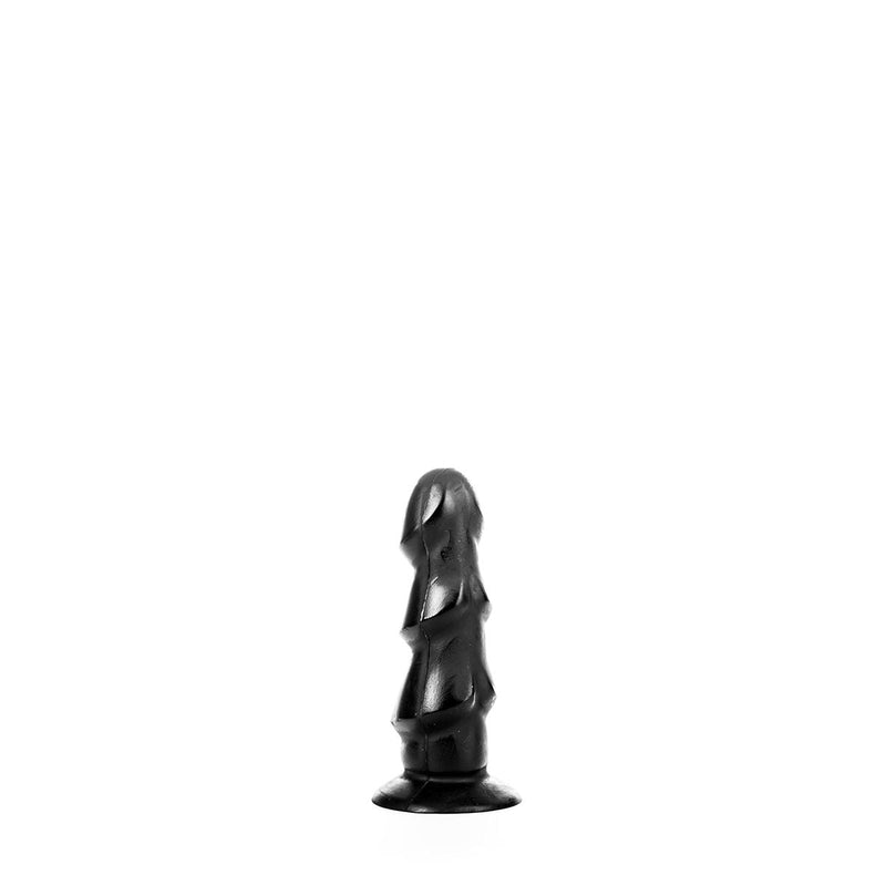 All Black - Dildo anale con 3 spesse nervature - 17 x 5 cm - Nero-Erotiekvoordeel.nl