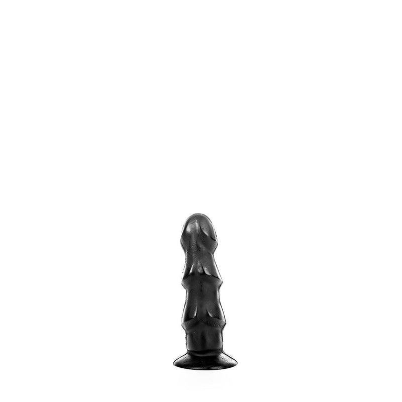 All Black - Dildo anale con 3 spesse nervature - 17 x 5 cm - Nero-Erotiekvoordeel.nl