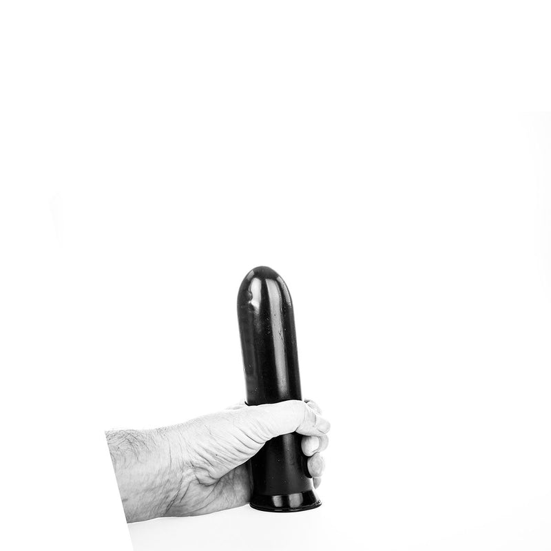 All Black Dildo 19 cm – Glad PVC met Zuignap – Zwart-Erotiekvoordeel.nl