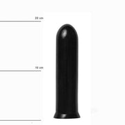 All Black Dildo 19 cm – Glad PVC met Zuignap – Zwart-Erotiekvoordeel.nl