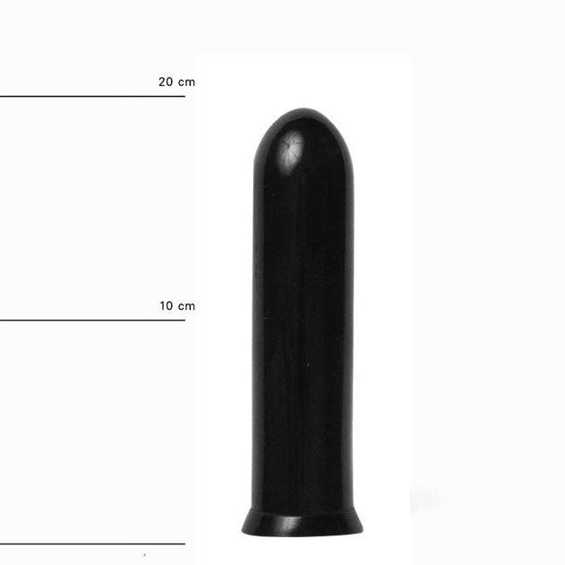 All Black Dildo 19 cm – Glad PVC met Zuignap – Zwart-Erotiekvoordeel.nl