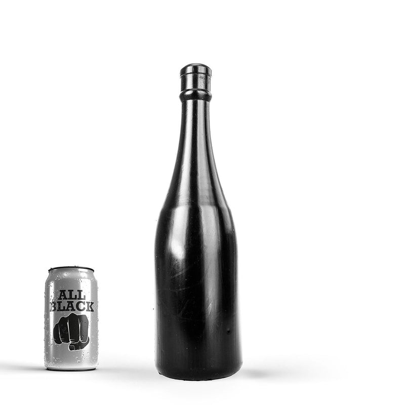 All Black - Buttplug - Champagne Bottle - PVC - Zwart-Erotiekvoordeel.nl