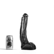 All Black - Dildo - Realistische Eichel und Hodensack - 29 x 5 cm - Erotiekvoordeel.nl