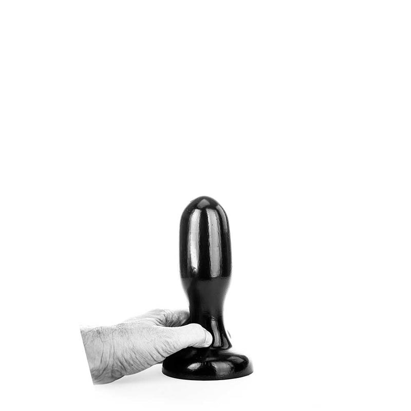 All Black - Teardrop-shaped Butt Plug - 19.5 x 6 cm - Black-Erotiekvoordeel.nl