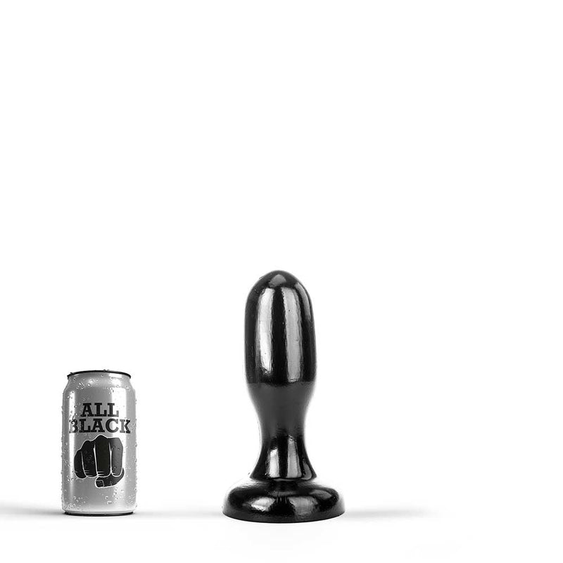 All Black - Teardrop-Shaped Butt Plug - 19.5 x 6 cm - Black-Erotiekvoordeel.nl
