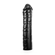 All Black - Consolador estriado - 38 x 8,5 cm - Negro-Erotiekvoordeel.nl