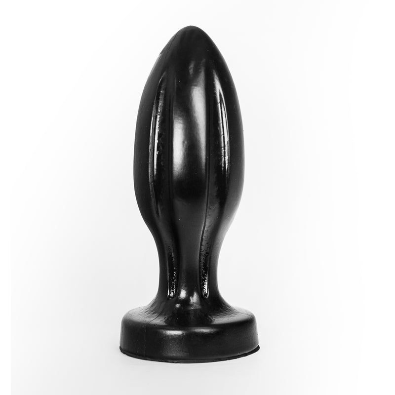 All Black - Duża Wtyczka Analna Z Rowkami - 21 Cm - Czarna - Erotiekvoordeel.nl