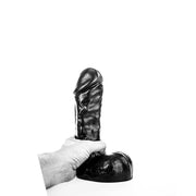 All Black - Dildo grande con venature - 24,5 x 6 cm - Nero-Erotiekvoordeel.nl