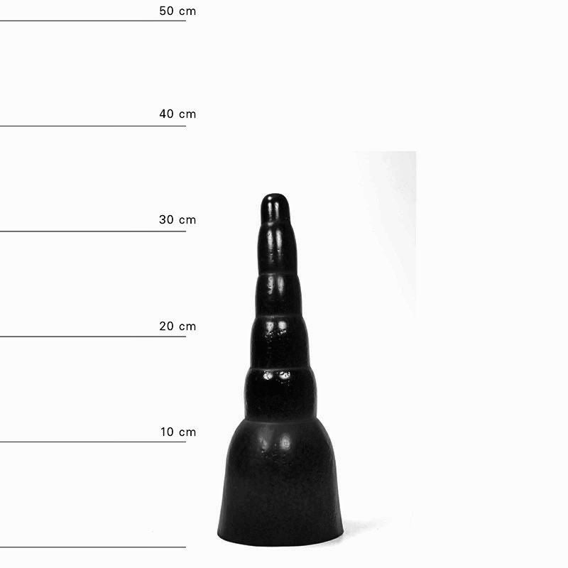 All Black - Duży Dildo W Kształcie Piramidy - 31 X 11,5 Cm - Czarny - Erotiekvoordeel.nl