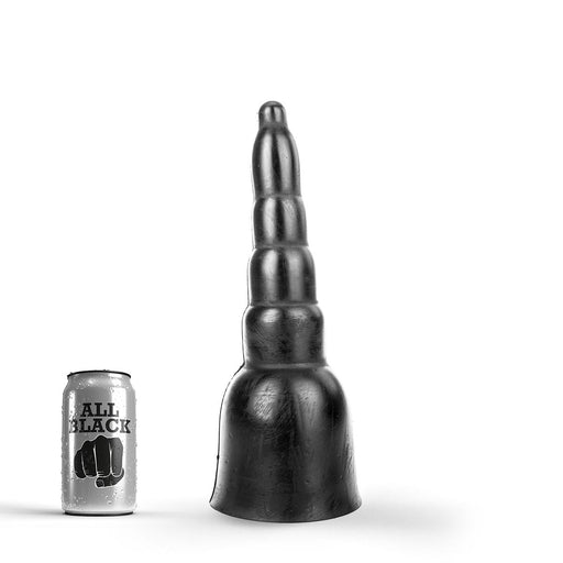 All Black - Großer Pyramiden-Dildo - 31 x 11,5 cm - Schwarz-Erotiekvoordeel.nl