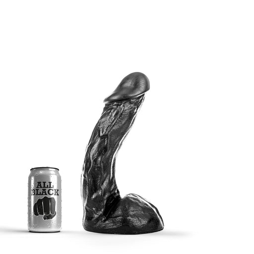 All Black - Klassieke Dildo - 27.5 x 5.5 cm - Zwart-Erotiekvoordeel.nl