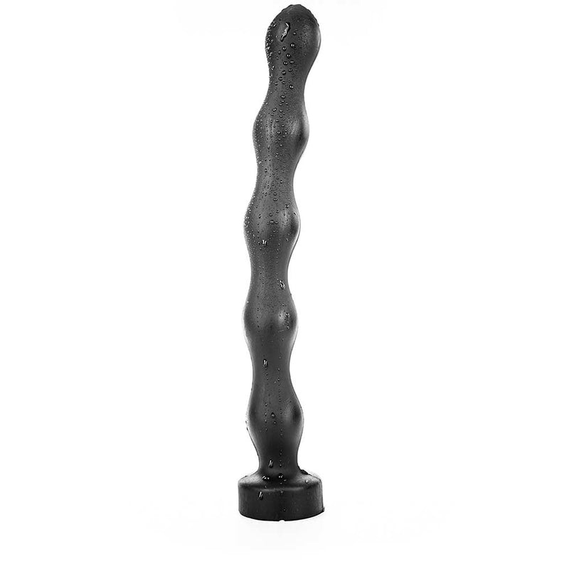 All Black - Długi, żebrowany Wtyk Analny - 41,5 X 4,5 Cm - Czarny-Erotiekvoordeel.nl