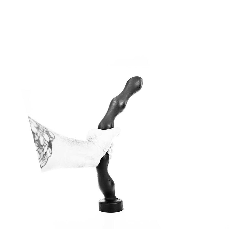 All Black - Lange Geribbelde Buttplug - 32 cm - Zwart-Erotiekvoordeel.nl