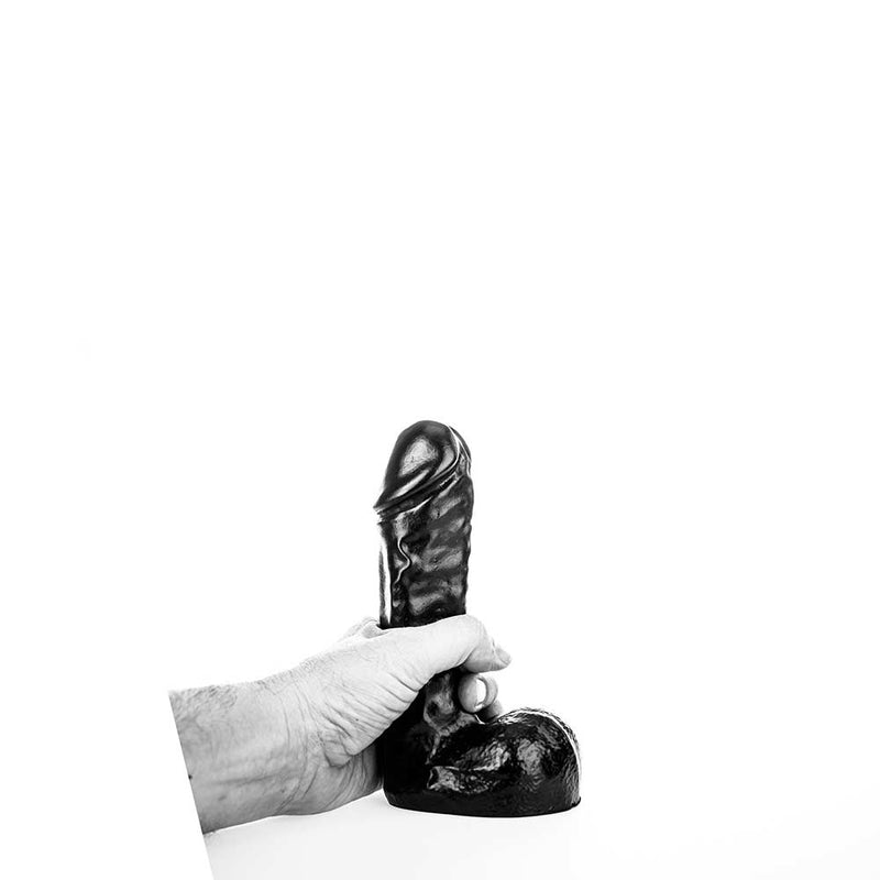 All Black - Dildo realistico - 19 x 4,5 cm - Nero-Erotiekvoordeel.nl