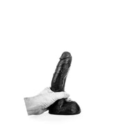 All Black - Gode réaliste - 22 x 5,4 cm - Noir-Erotiekvoordeel.nl