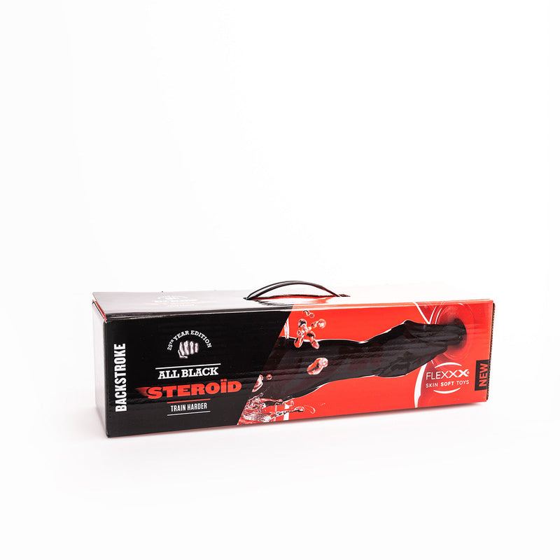 All Black Steroïd - Backstroke - Dildo - 40.5 x 12.5 cm - Zwart-Erotiekvoordeel.nl