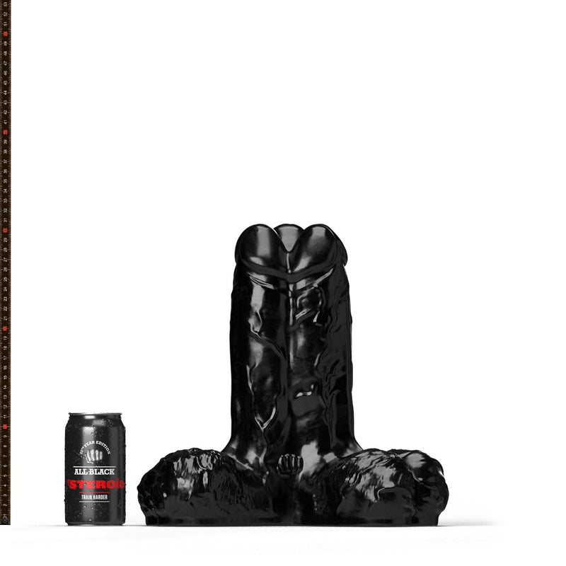 All Black Steroïd - Gape, Set, and Match - Dildo - 30 x 13 cm - Zwart-Erotiekvoordeel.nl