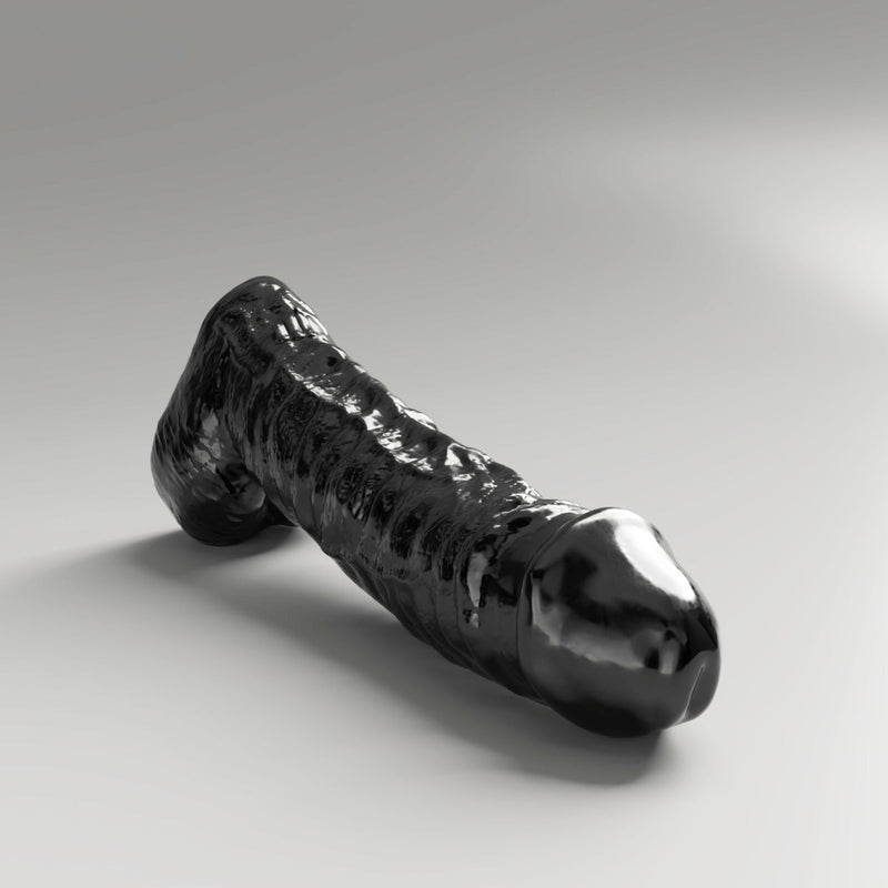 All Black Steroïd - The Gym Buddy - Dildo - 35x 8,7 cm - Zwart-Erotiekvoordeel.nl