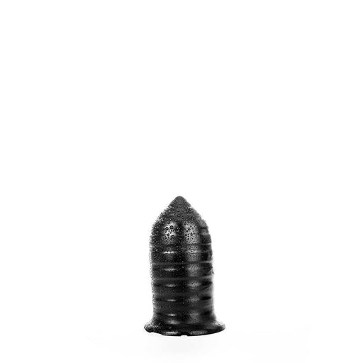 All Black - Ribbed Torpedo Dildo - 16 cm - Black - Erotiekvoordeel.nl