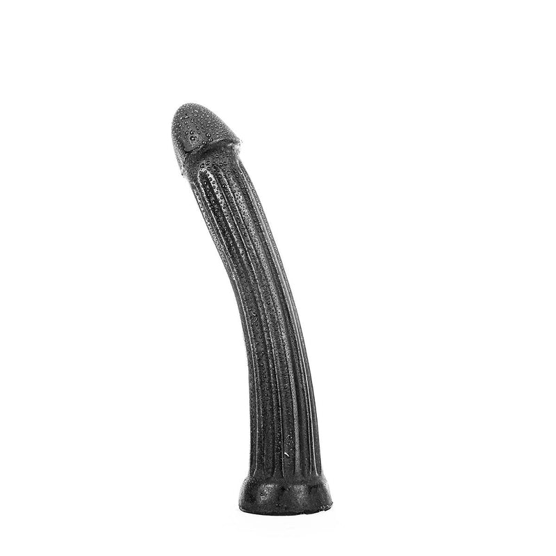 All Black - Dildo XXL con nervature - 30 x 5 cm - Nero-Erotiekvoordeel.nl