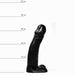 All Black - XXL Realistische Dildo - 30 x 5.5 cm - Zwart-Erotiekvoordeel.nl