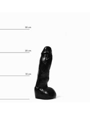 All Black - Dildo Met Balzak - 22 x 5 cm - Zwart-Erotiekvoordeel.nl