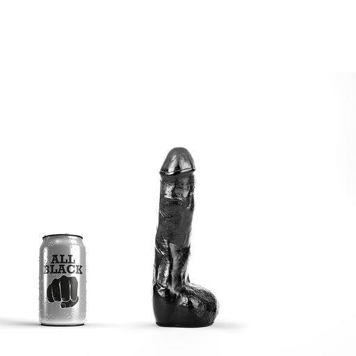 All Black - Zwarte realistische dildo 22 cm-Erotiekvoordeel.nl