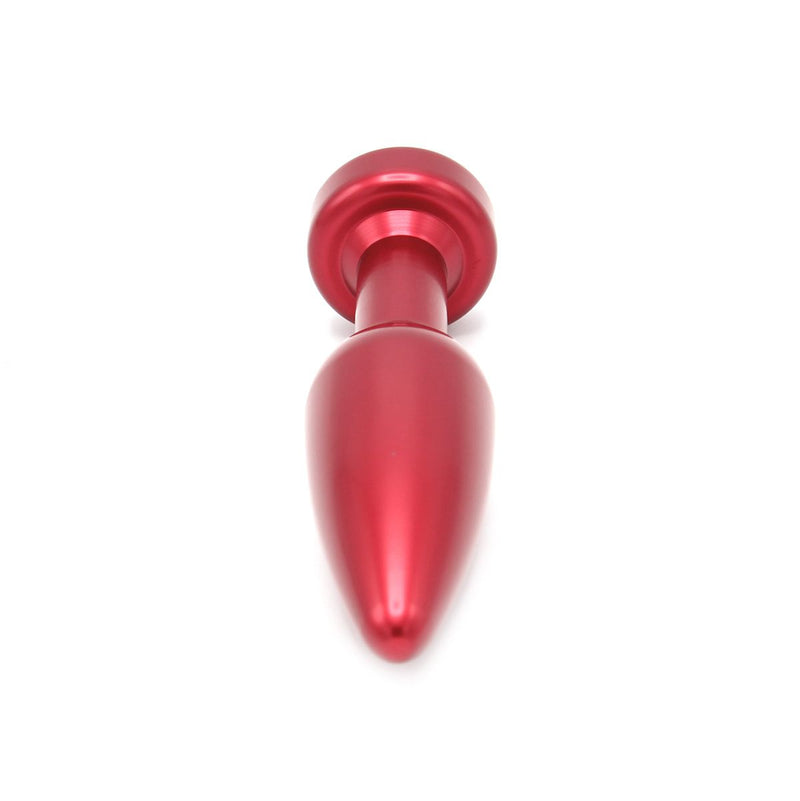 Kiotos - Aluminum Buttplug Met Kristal - Rood-Erotiekvoordeel.nl