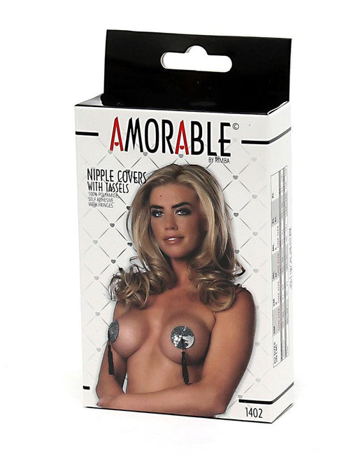 Amorable - Pezoneras burlescas con borlas - Autoadhesivas - Plata-Erotiekvoordeel.nl