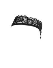 Amorable - Tanga con volantes de encaje - Abierta en la entrepierna - Talla única - Negro - Erotiekvoordeel.nl