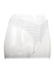 Amorable - Slip in pizzo con apertura frontale - Bianco - Taglia unica - Erotiekvoordeel.nl