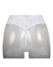 Amorable - Slip in pizzo con apertura frontale - Bianco - Taglia unica - Erotiekvoordeel.nl