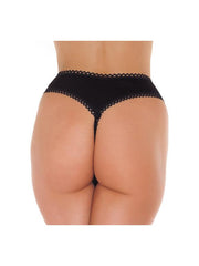 Amorable - Slip sexy con apertura frontale - Nero - Taglia unica - Erotiekvoordeel.nl