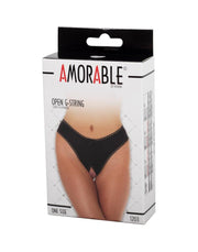 Amorable - Slip sexy con apertura frontale - Nero - Taglia unica - Erotiekvoordeel.nl