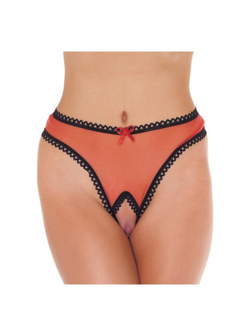 Amorable - Slip con apertura frontale - Rosso-Erotiekvoordeel.nl