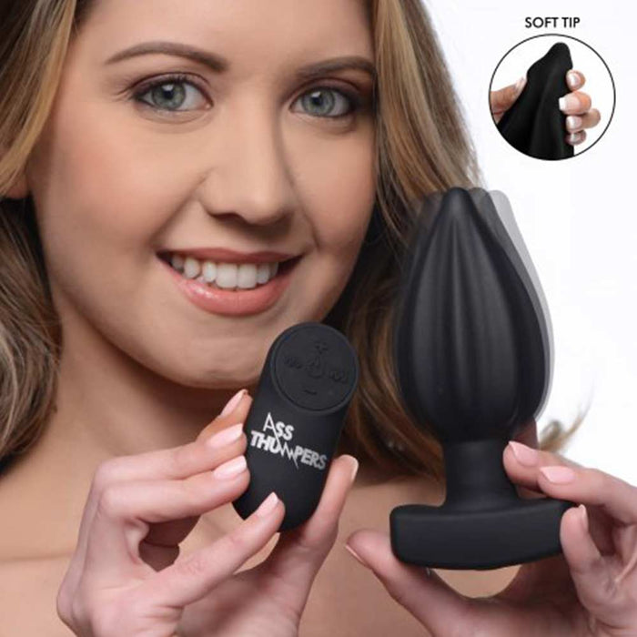 Ass Thumpers - The Assterisk - 10x Smooth Silicone Vibrating Butt Plug [D]-Erotiekvoordeel.nl