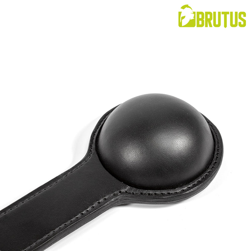 BRUTUS - Ball Buster en cuir à tête demi-ronde - Noir - Erotiekvoordeel.nl