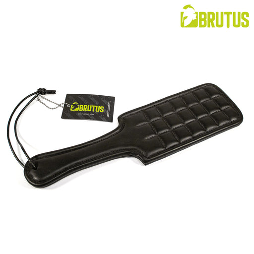 BRUTUS - Leather Paddle with Padded Striking Surface - Black - Erotiekvoordeel.nl