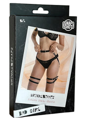 Bad Girl - #kinkystraps - Shorts fetish con cinturini - Taglia S/L - Regolabili - Erotiekvoordeel.nl