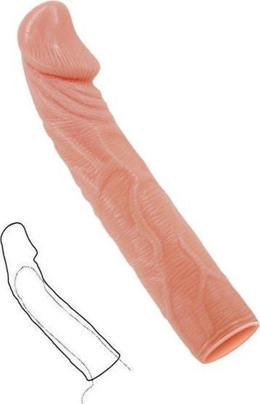 Baile Big Man - Guaina per il pene - Allungatore per il pene - Silicone - Colore pelle chiaro - 18 cm - Erotiekvoordeel.nl