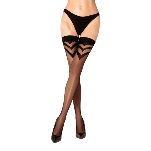 Ballerina - Calze autoreggenti - Angel - 20 denari - Nero-Erotiekvoordeel.nl