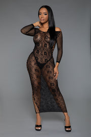 Be Wicked - Late Last Night Night - Vestido de encaje - Negro - Talla única - Erotiekvoordeel.nl