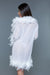 Be Wicked - Lux - Robe met Veren - Wit - One Size-Erotiekvoordeel.nl