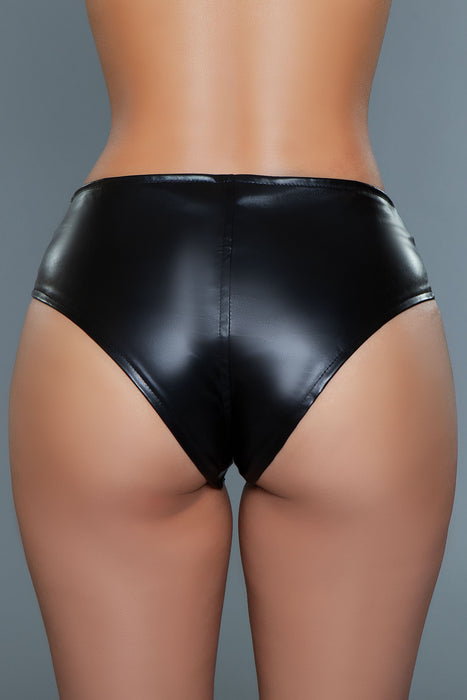 Be Wicked - Ring Me Up - Shorts - Faux Leather - Zwart-Erotiekvoordeel.nl