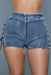 Be Wicked - Tie Me Up - Denim Shorts - Blauw-Erotiekvoordeel.nl