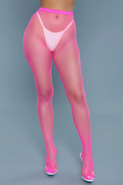 Be Wicked - Up All Night - Mini collant a rete - Rosa shocking - Taglia unica - Erotiekvoordeel.nl